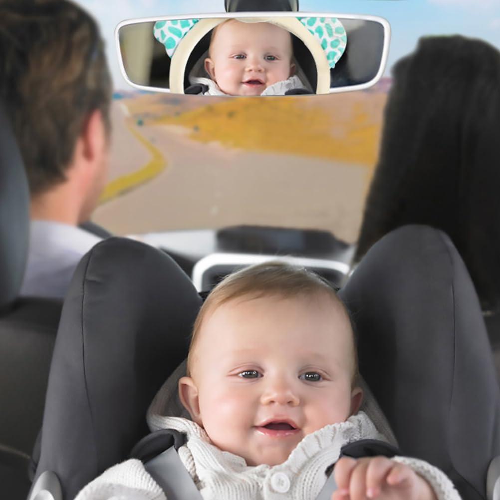 Abaodam Baby Car Mirror Rear Facing Infant Safety Shatterproof Baby Rearview Mirror Car Seats Plush Toddler Mirror Baby Safety Mirror