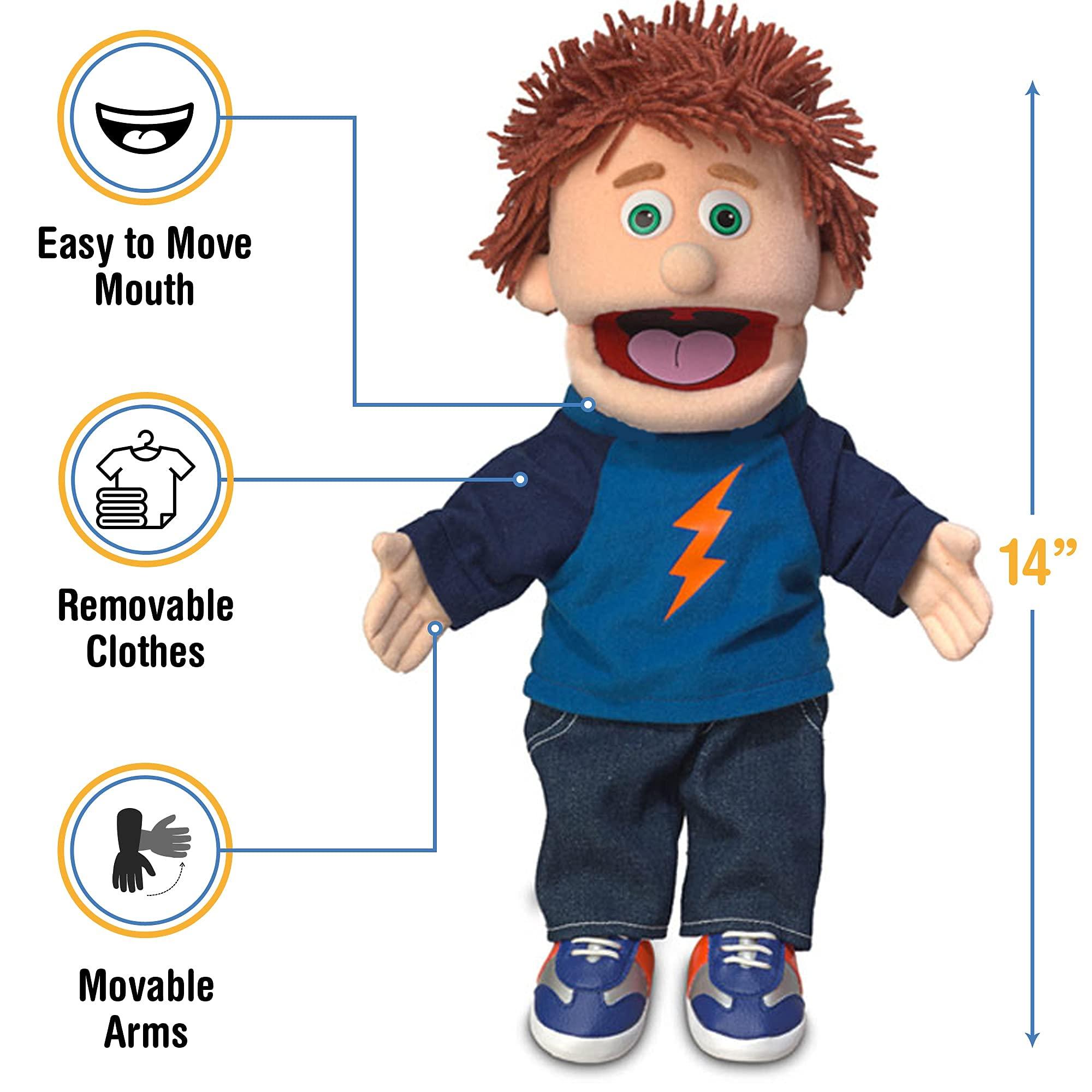 Silly Puppets 14\" Tommy, Peach Boy, Hand Puppet, White