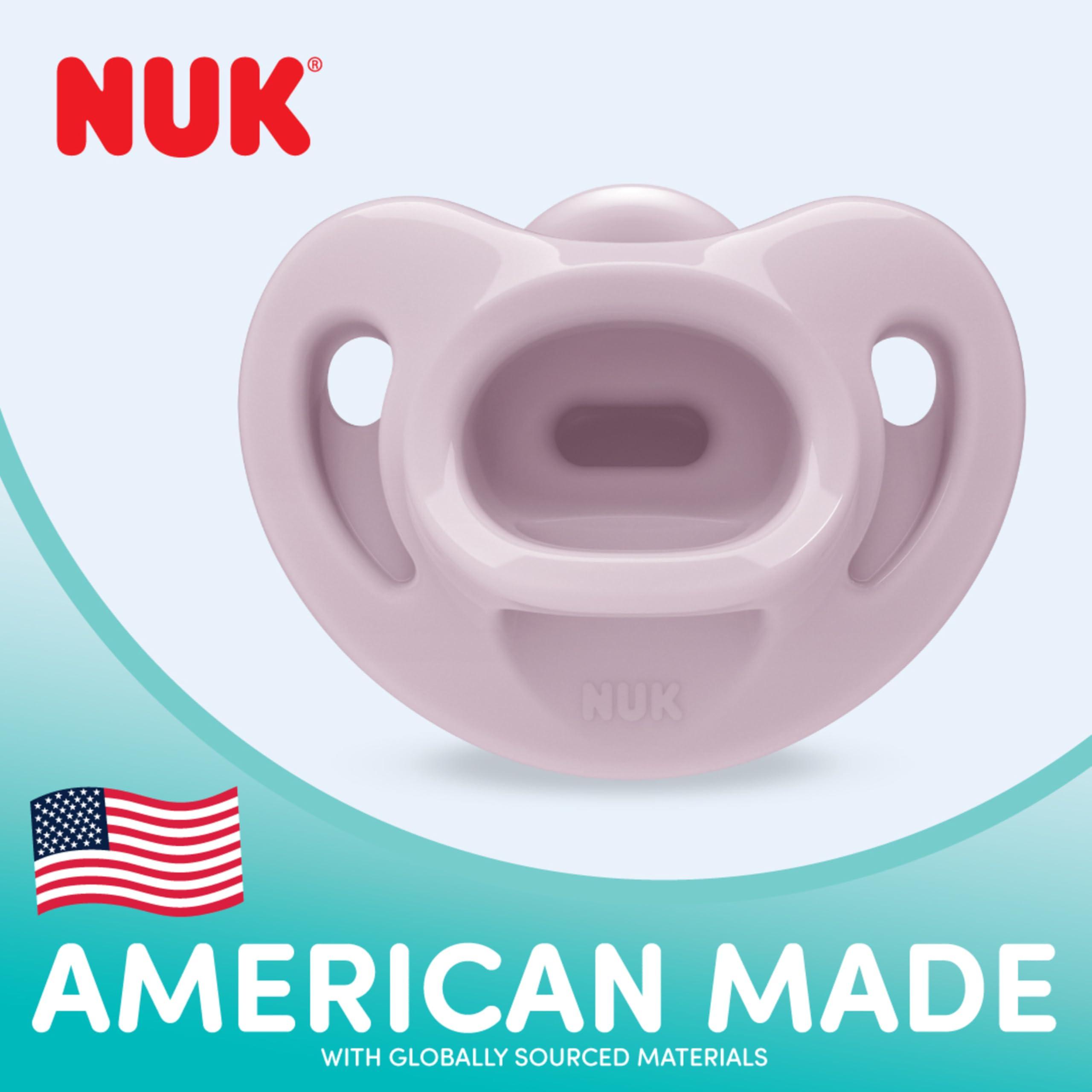 NUK NUK Comfy Orthodontic Pacifiers, Timeless Collection, 6-18 Months, 5 Count