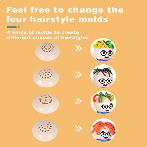 HASAYAQI HASAYAQI Cuts Stylist Hair Salon Tools Playset,Play Dough Sets for Kids Ages 4-8 Pretend Play Toys Sets for Kids Ages 2-4 Gift for Girls and Boys