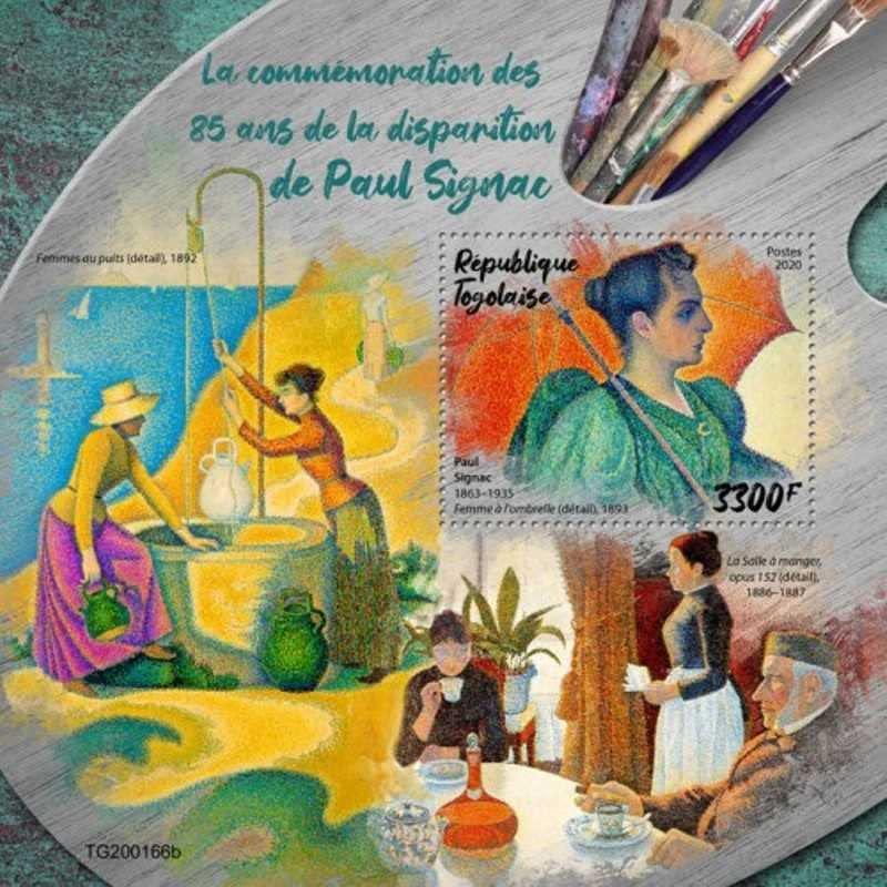 Togo Post WD06/01/21-Togo - 2020 French Painter Paul Signac - Stamp Souvenir Sheet - TG200166b