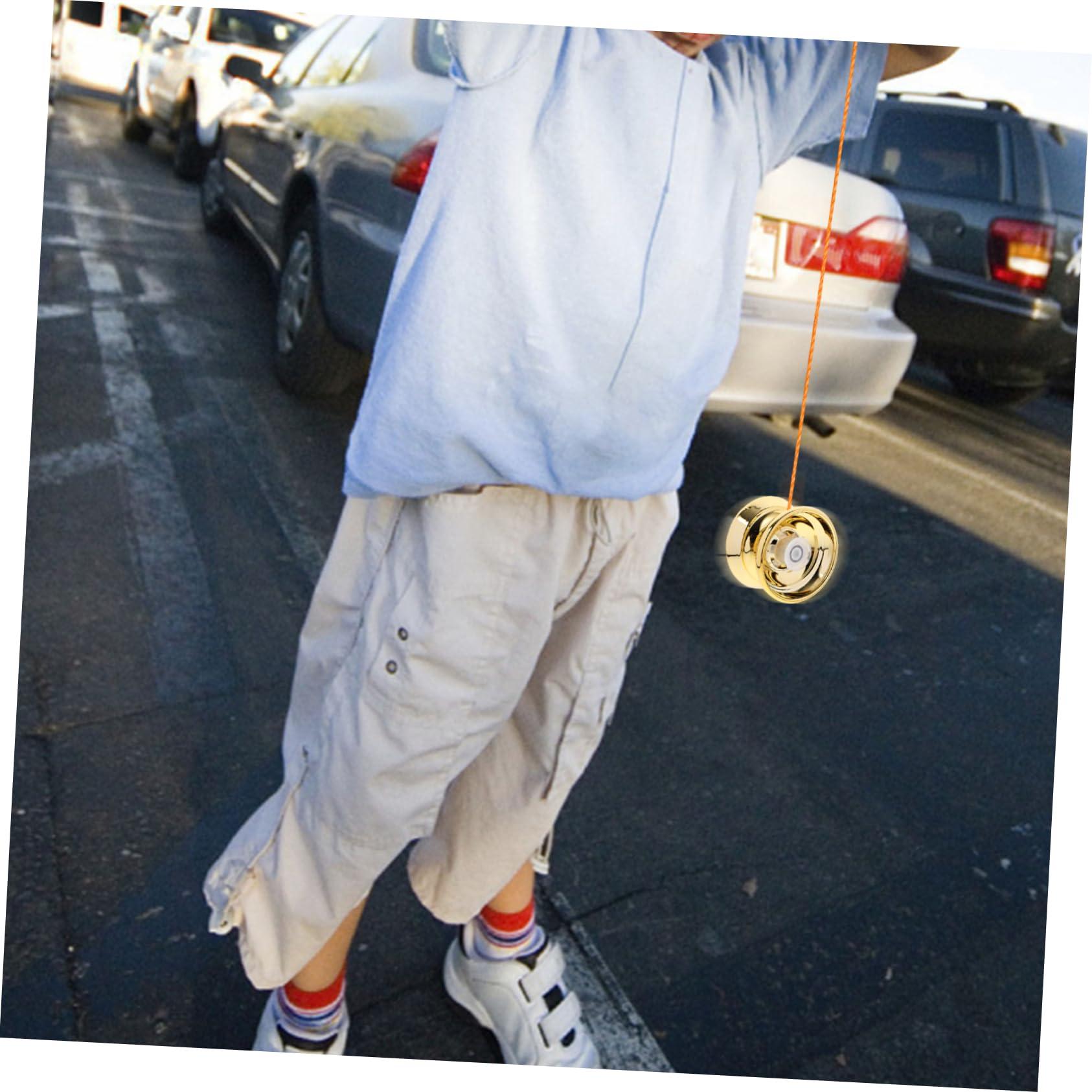 Vaguelly Vaguelly 1 Set Golden Yoyo for Beginner Funny Yo-yos Alloy Yoyo for 5-6 Toys