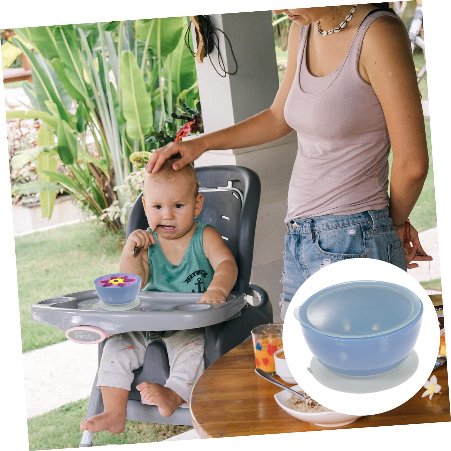 Kisangel Suction Bowl Infant Plate Silicone Baby Bowl Baby Bowl with Suction Toddler Plate Suction Plate for Baby Kids Bowl Baby Bowl with Lid Kids Plate Toddler Bowl Infant Bowl Baby Plate