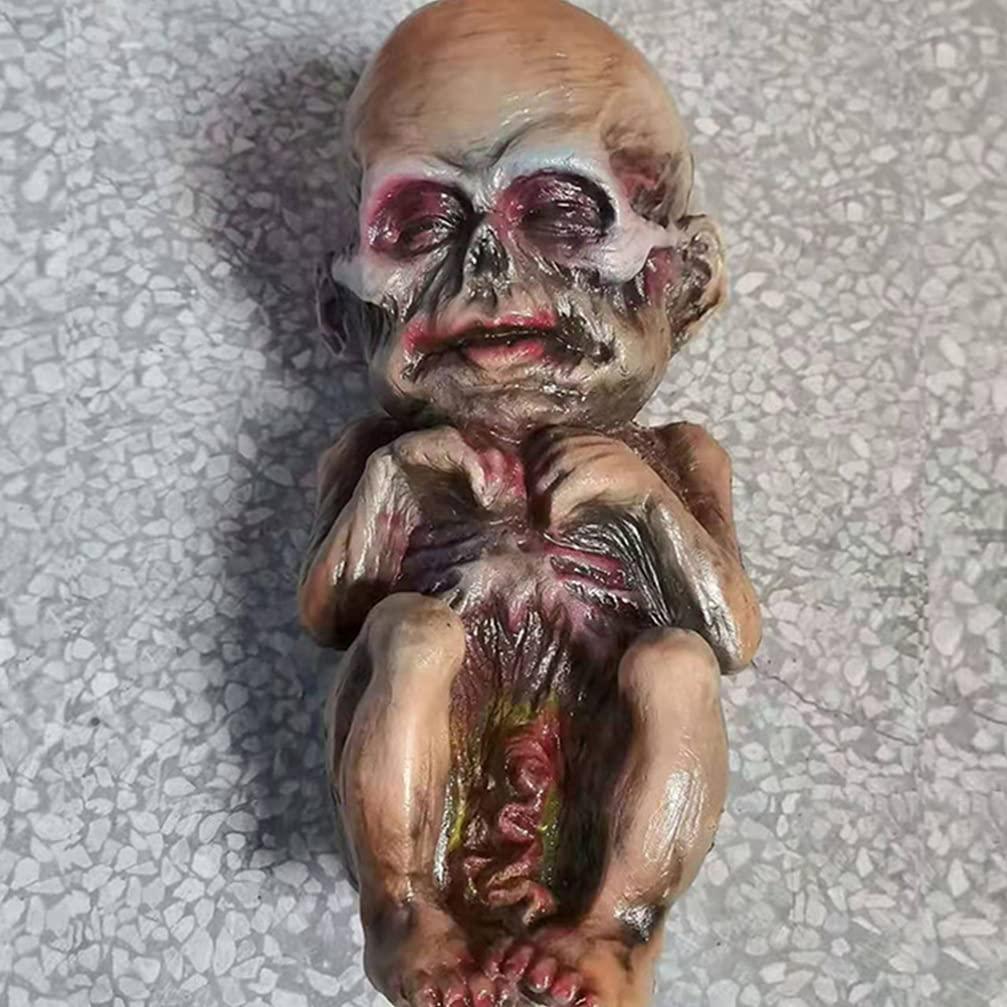 Toyvian Toyvian Halloween Haunted Doll, Scary Ghost Baby, Halloween Haunted House Decor, Scary Ghost, Creepy Zombie Baby Ghost Baby Doll, for Adult Prank, Scary Halloween Decorations