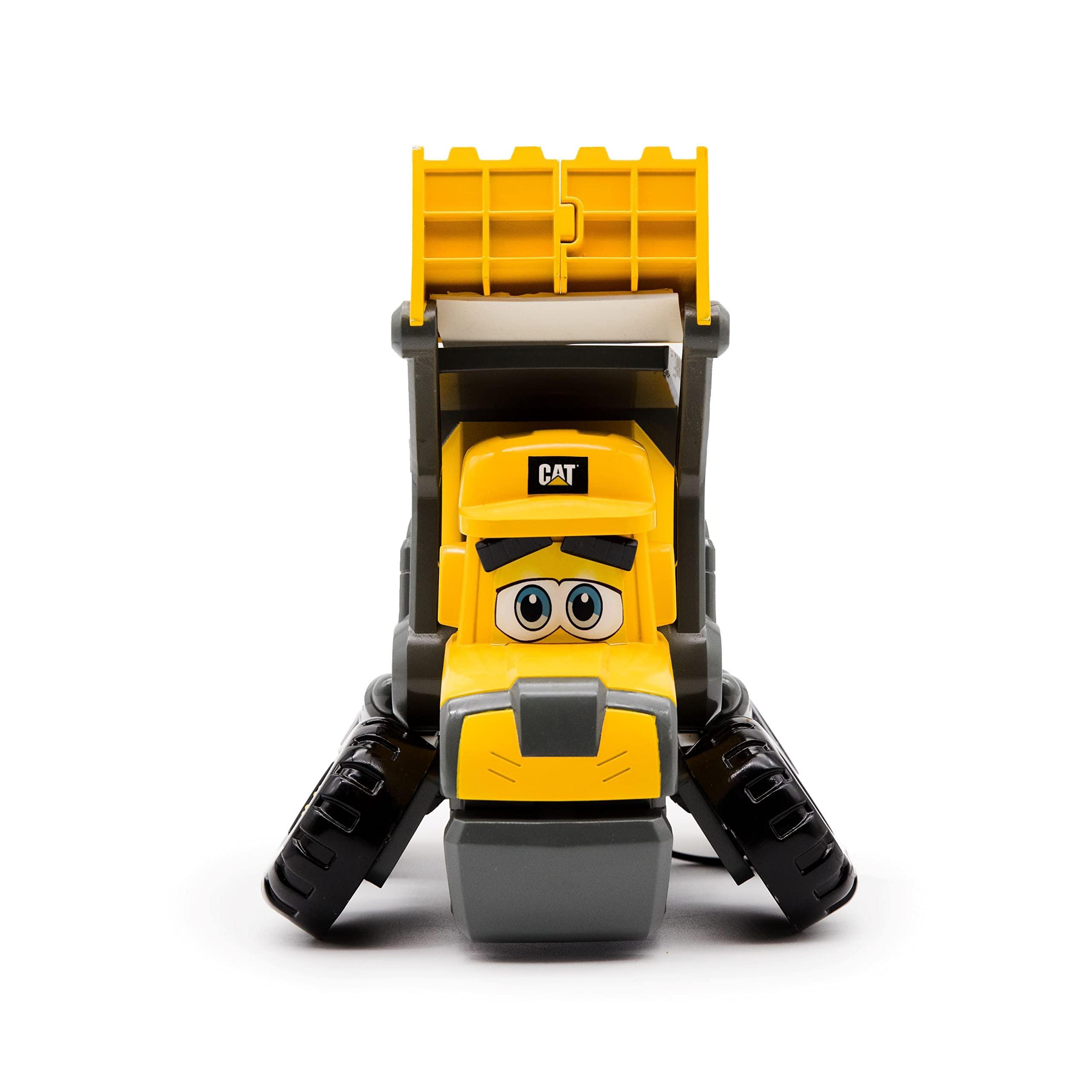 CAT CAT Construction Toys, Junior Crew Tipper - Interactive Dump Truck Toy - 50+ Phrases & Sounds, Motorized Facial Movement, Great 2 Year Old Toys for Boys