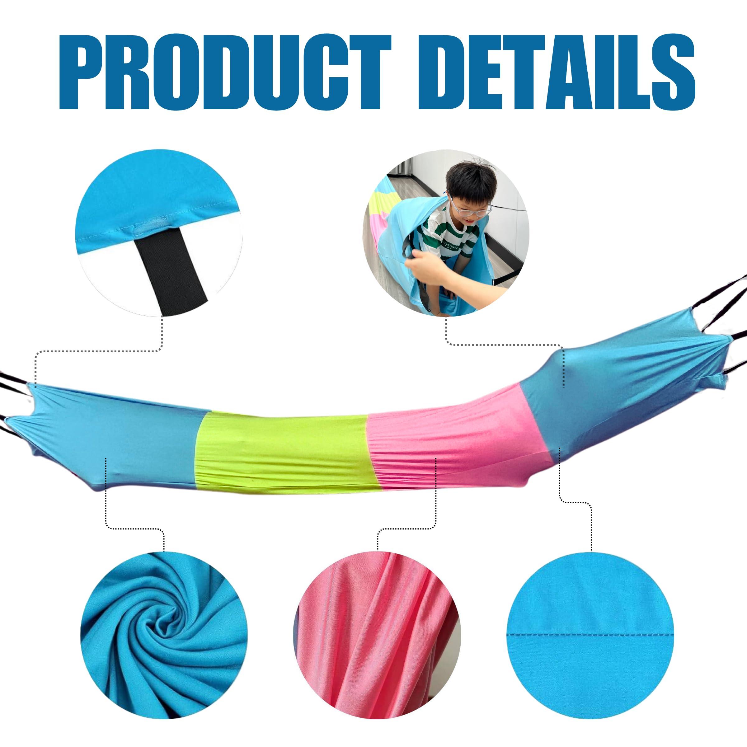 lukidoki Sensory Compression Tunnel for Kids Play with CPC Certification -10ft Crawl Resistance Tunnel Perfect for kids with Autism ADHD SPD - Ideal for Home & School, Help Children Calm, Relax, Reduce Anxiety