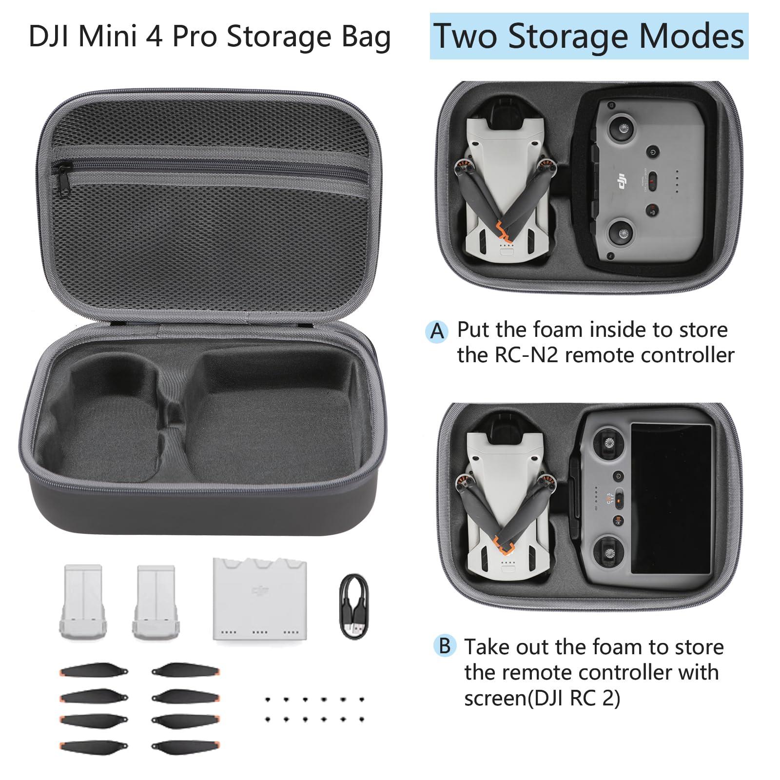 Flyekist Flyekist Storage Bag for DJI Mini 4 Pro -Newest Mini 4 Pro Drone Case Hard Shell Travel Carrying case Compatible with DJI Mini 4 Pro, DJI RC 2/DJI RC-N2 Remote Controller & Accessories