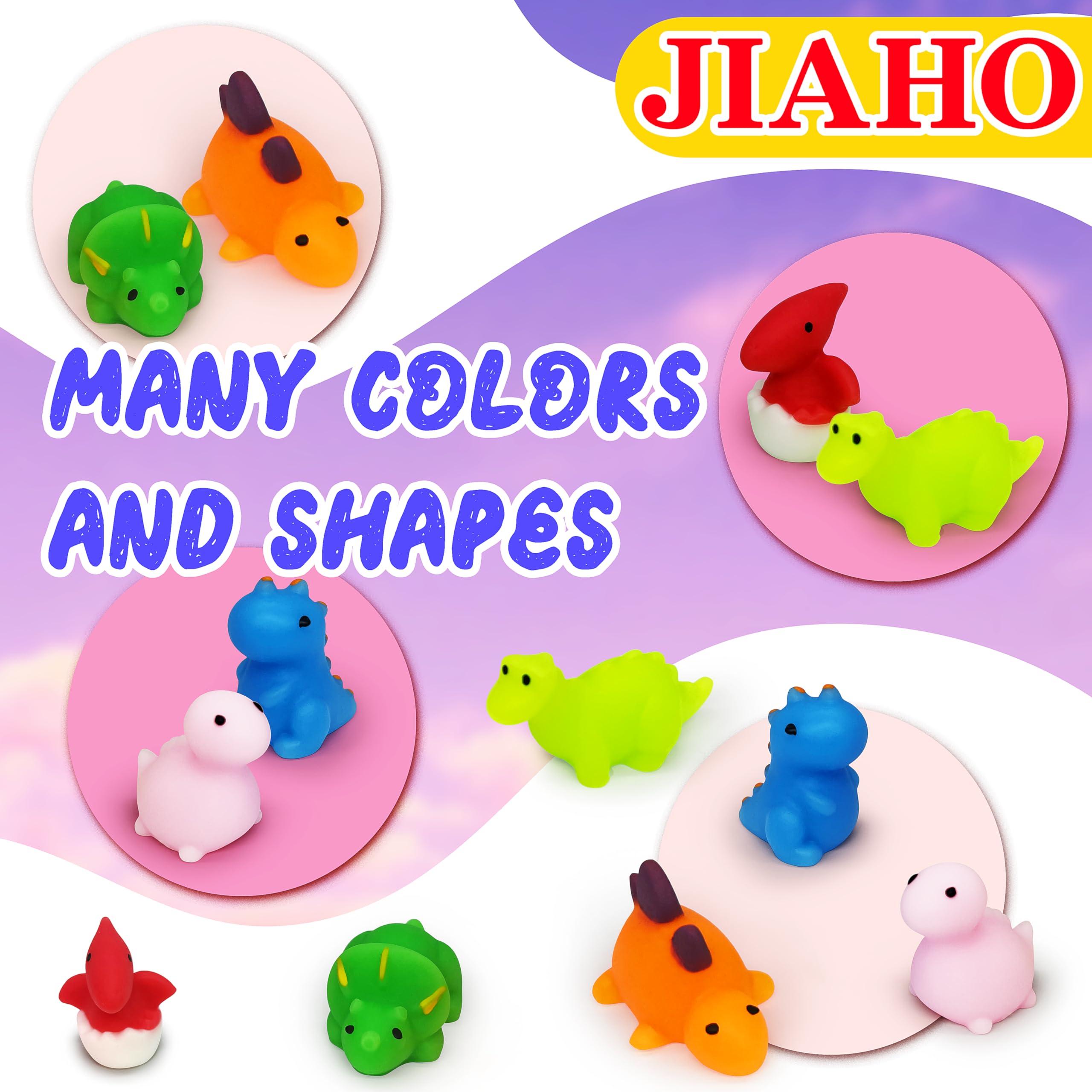 JIAHO JIAHO 9 Pcs Dinosaur Mochi Squishy Toys, Kawaii Squishies, Party Favors for Kids, Squishy Dinosaur Sensory Toys, Mini Stress Ball Fidget Toys Bulk for Kids Prizes, Easter Basket Stuffers, Birthday