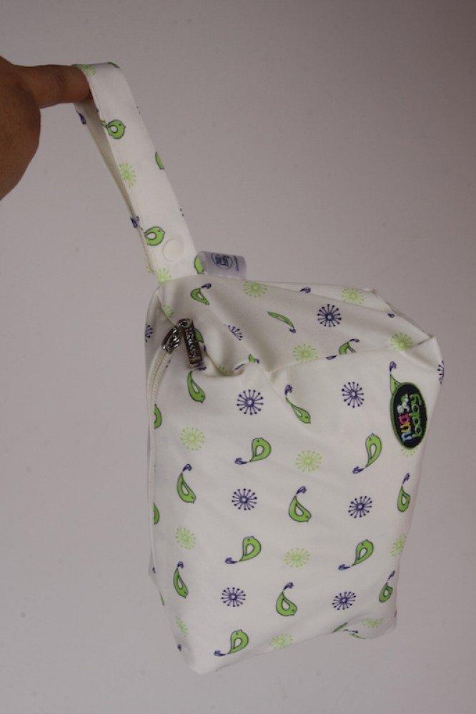 Ethikos Market Best Cloth Diaper Wet Bag by nuababy-DOUBLE waterproof layer to prevent leaks-machine washable-keeps smells in-easy zipper close-use for diapers, soiled clothing or as swim bag (Small, Bunny Tail)