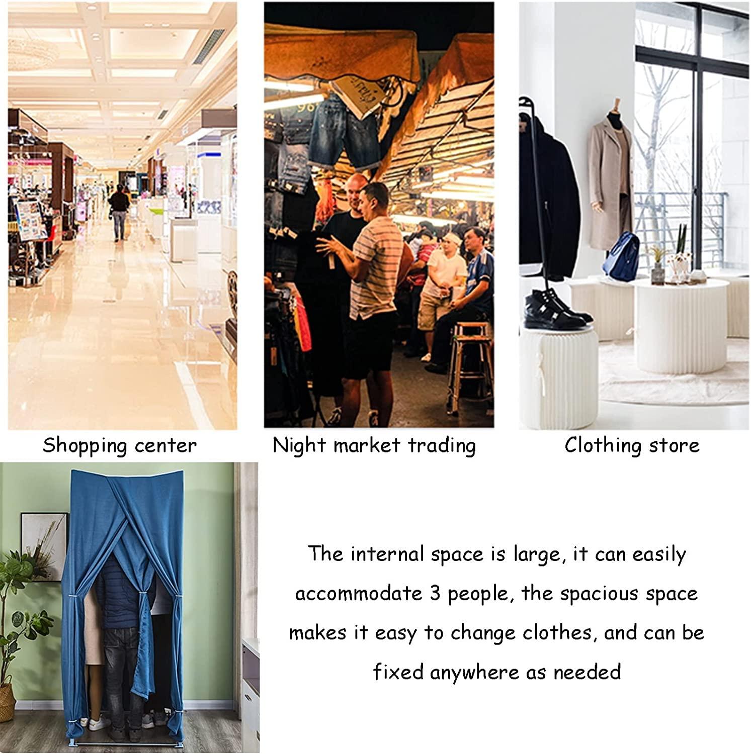 SAAKO Fashion Changing Rooms Clothing Store Fitting Room Movable Temporary Locker Room Large Space Dressing Room Portable for Mall Changing Room Bedroom Furniture