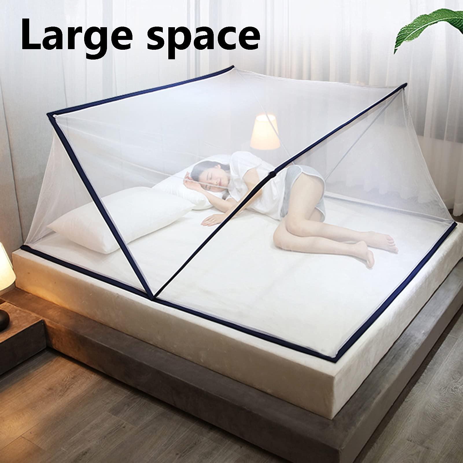 SIAMZYWV Mosquito Net Foldable Mosquito Net, Outdoor & Indoor Free-Installation Mosquito Net, Saving Space - Kid/Adult Mosquito Net (Size : 160x190x80cm)