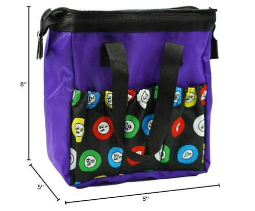 Yuanhe Yuanhe Bingo Dauber Bags with 6 Pockets Purple Bingo Tote Bag