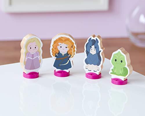 Disney Princess Disney Princess Wooden Princess 4-Figure Set Beautiful Preschool Wooden Toy, Imaginative Play, FSC Certified Sustainable, Gift for 2-5 Year Old