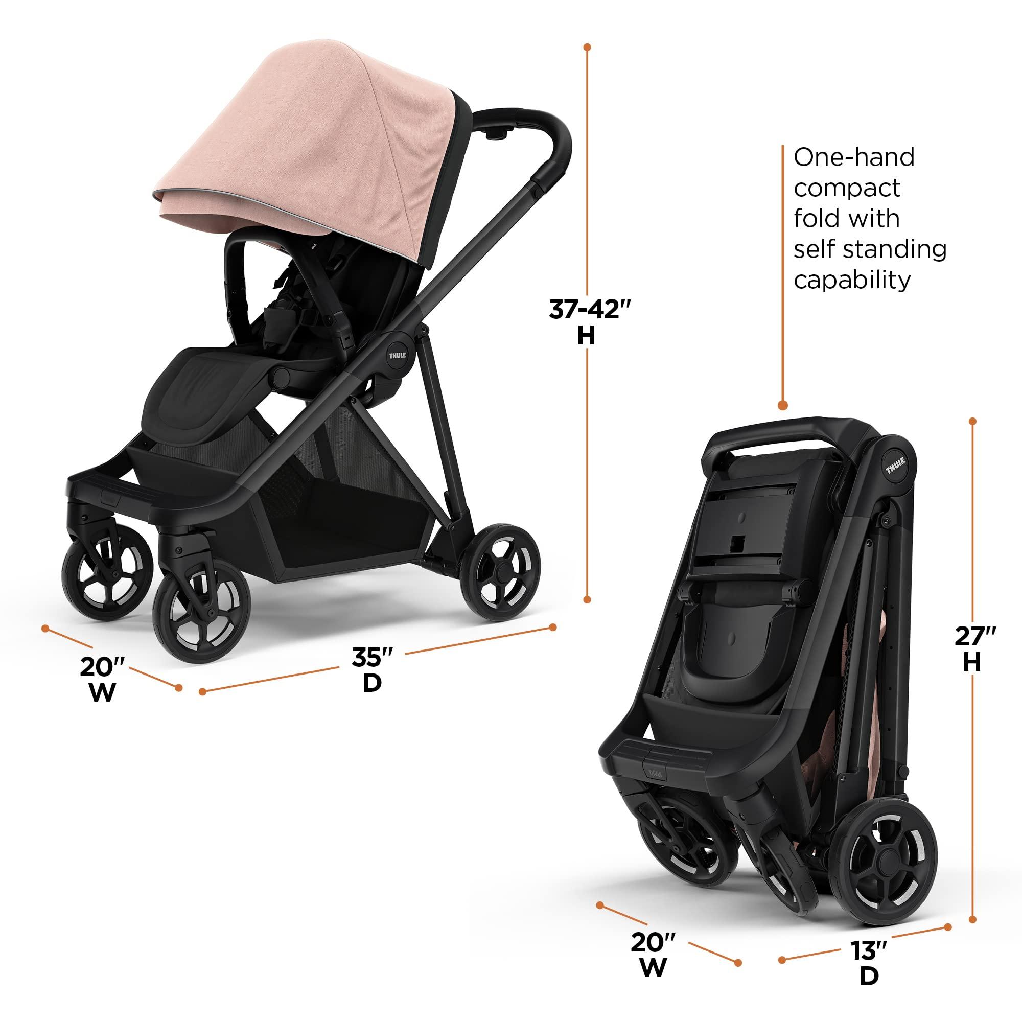 Thule Thule Shine Baby Stroller, Full-Size Stroller Features, Compact and Lightweight Design, Reversible seat, Spacious Storage Basket, Adjustable Leg Rest, Easy one-Hand fold