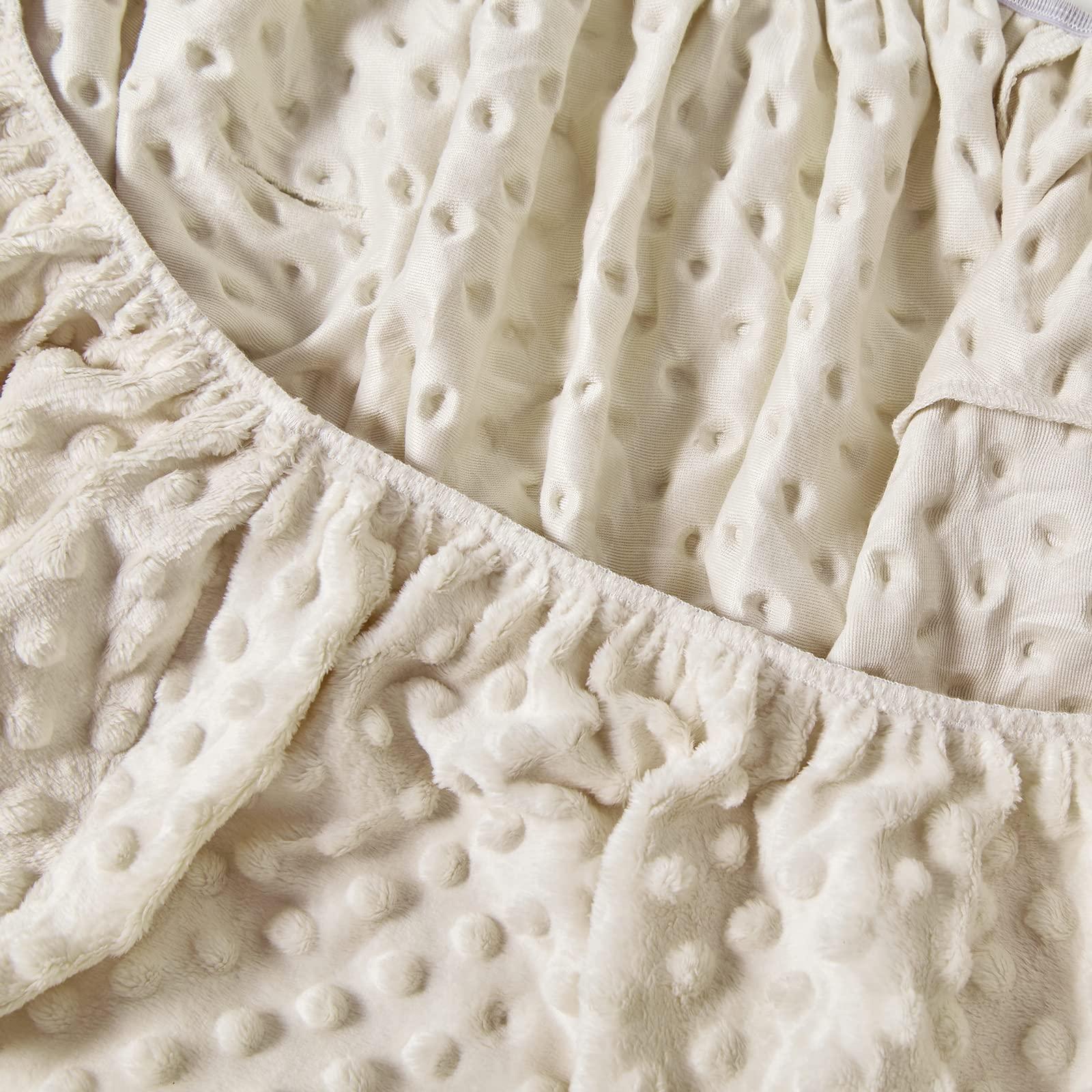 DONOMILO Changing Pad Cover Super Soft Dots Skin-Friendly Breathable Wipeable Changing Table Sheets for Baby Boy and Baby Girl (Pristine)