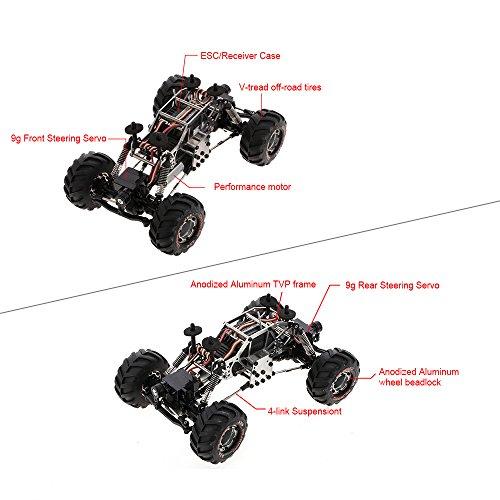 Goolsky Gooksky HBX 2098B RC Car 1/24 2.4GHz 4WD 4WS Devastator Rock Crawler RTR with Double Servo Off-Road Car