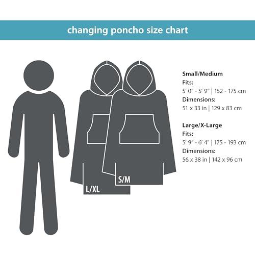 PackTowl PackTowl Lightweight Microfiber Hooded Changing Poncho, Botanical, Small/Medium