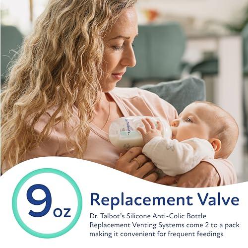 Dr. Talbot\'s Dr. Talbot's Anti-Colic Bottle Replacement Valves - Feeding Supplies for Newborn - (2-Pack) 9 oz Bottle Replacement Venting System