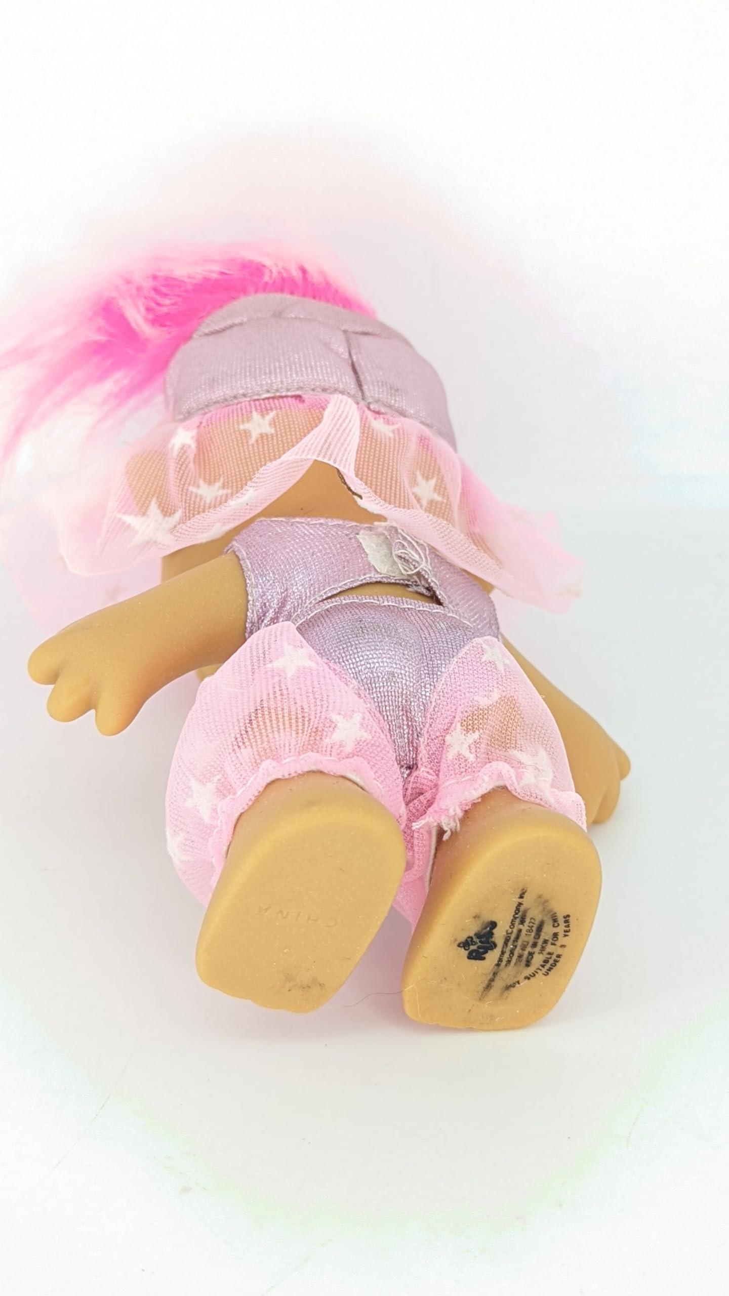 Generic Generic Troll Doll Pink Hair Vintage Retro 5 inch Gift