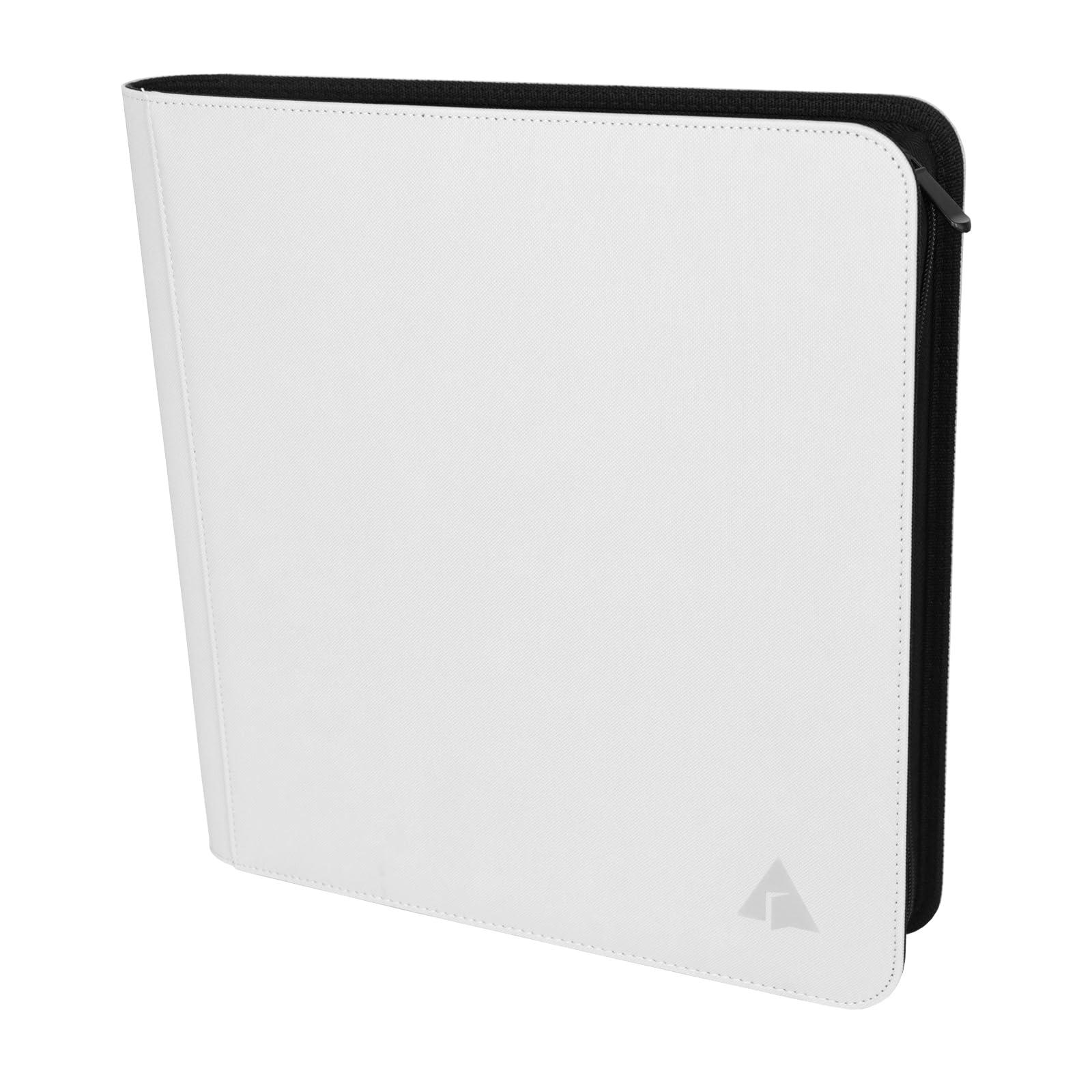 Rieton Rieton 12 Pocket 800+ Pockets Card Binder, Large Ringless Side Loading Pockets Trading Card Album Folder for TCG -White