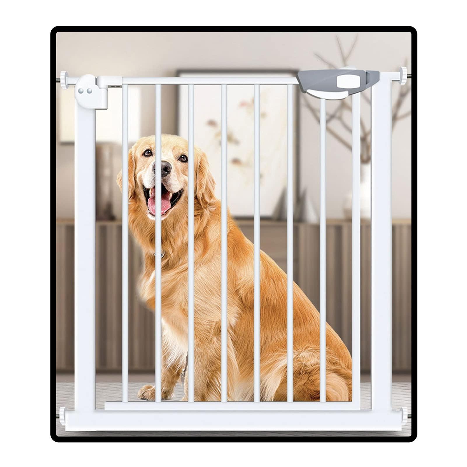 GOCHUSX GOCHUSX Pet Dog Gates, Easy Walk Thru Safety Gate, Auto-Close Hold-Open Guardrail for Kitchen Stairways, Multiple Sizes(93-96cm)