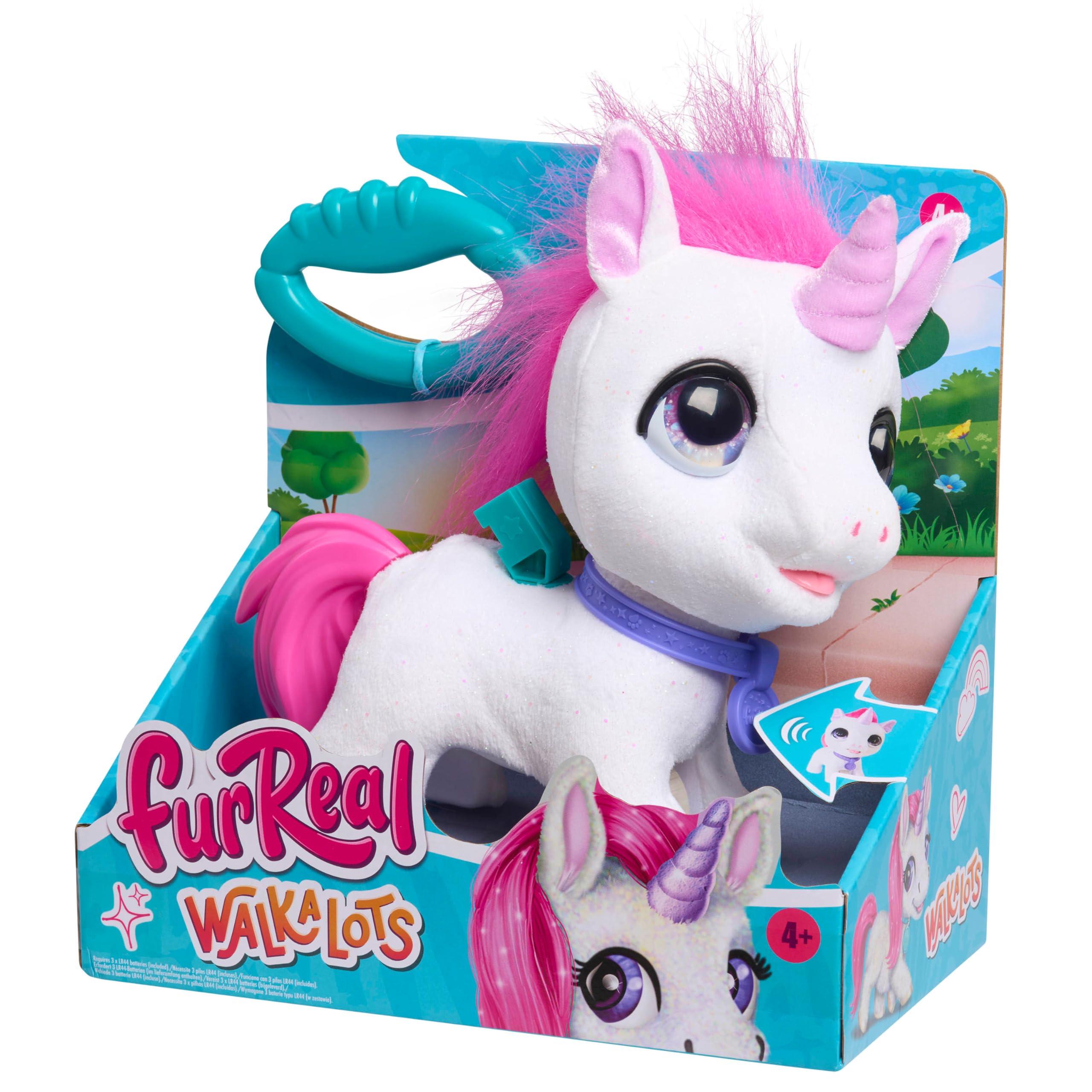 Just Play Just Play furReal Walk-a-Lots Unicorn Interactive Toy, Kids Toys for Ages 2 Up