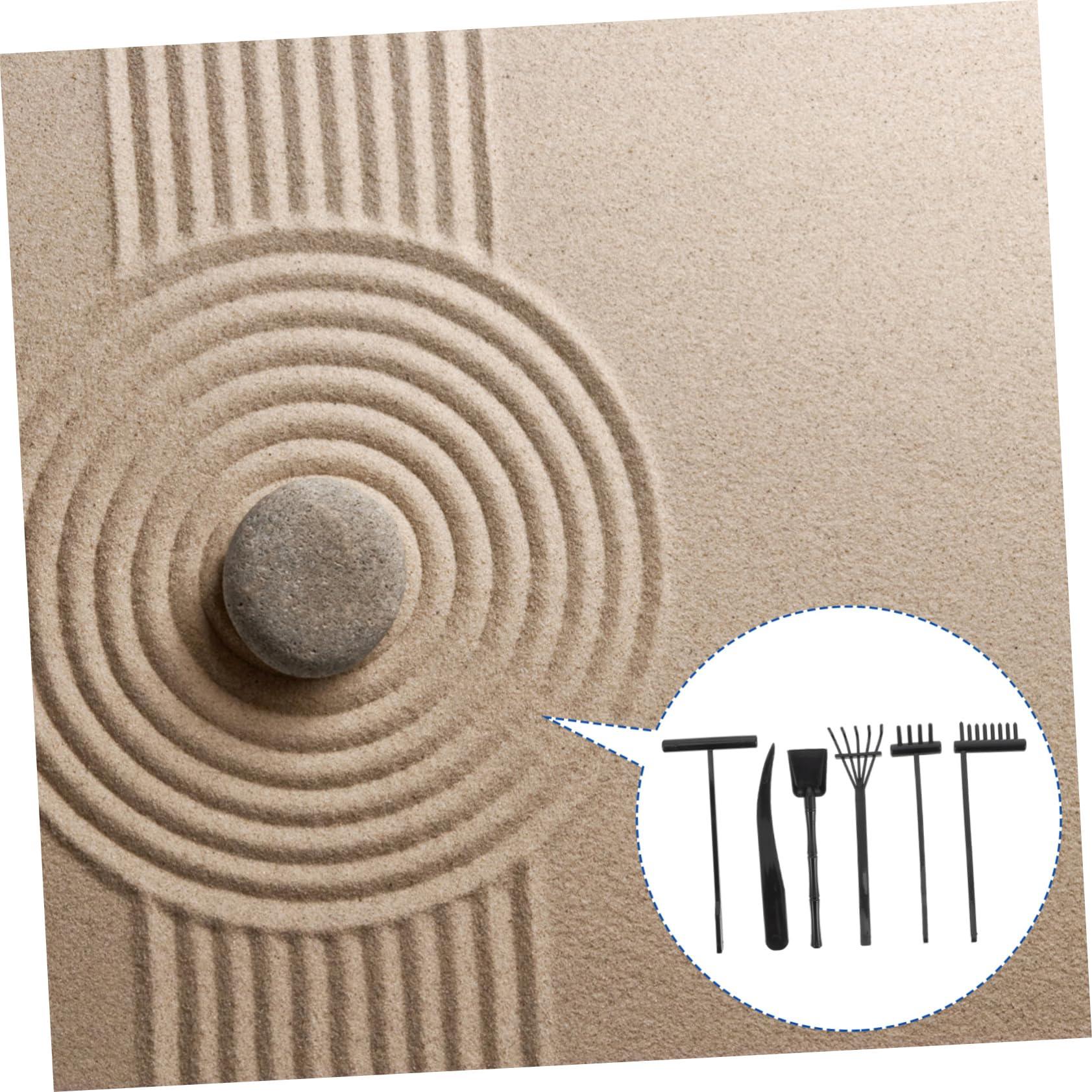 Happyyami Happyyami 36 Pcs Sand Rake Mini Zen Garden Rake Tool Mini Zen Garden for Desk Beach Rake for Sand Zen Garden Tools Mini Sand Tray Miniature Kit Sand Push Rake Plastic Pearlescent Toy Room