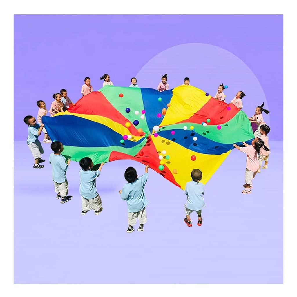 UUNVTOSU UUNVTOSU Play Parachute Nursery Sensory Game, Nursery Physical Training Resistance Play Parachute Games, Play Parachute for 3-6 Years Old Parachute Parachute(4m/13.1ft)