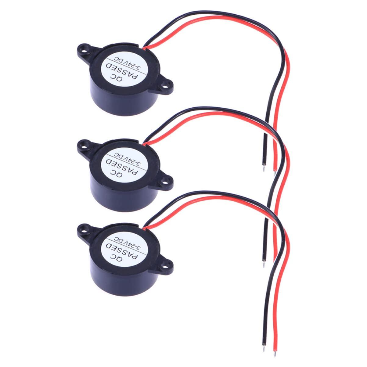 TOYANDONA TOYANDONA 5sets Practical Continuous Buzzer Electric Piezo Buzzer Home Security Alarm 2-Wire Connector 3-24v Dc Voltage 3pcs*5