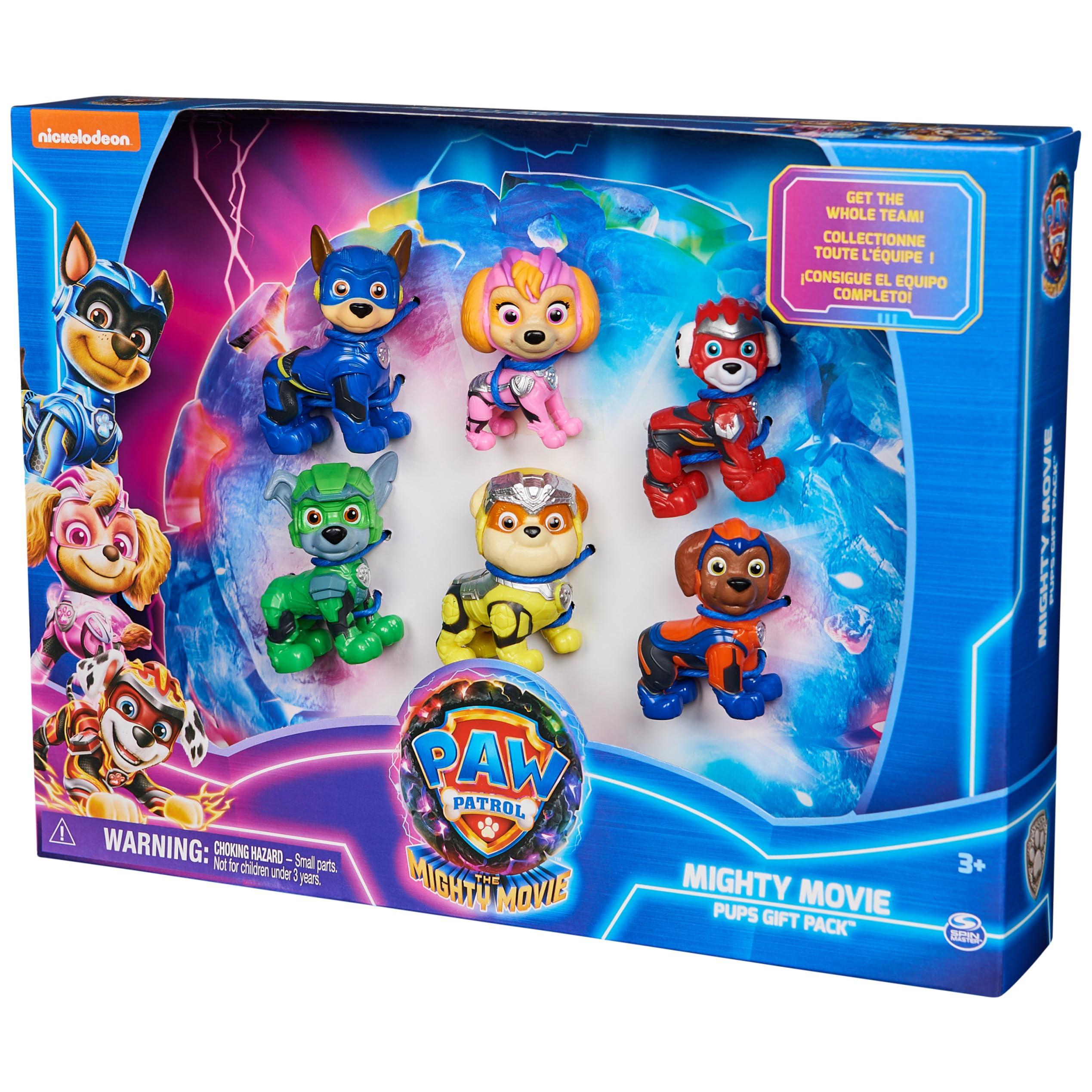 Paw Patrol Paw Patrol: The Mighty Movie, Toy Figures Gift Pack, with 6 Collectible Action Figures, Kids Toys for Boys and Girls Ages 3 and up