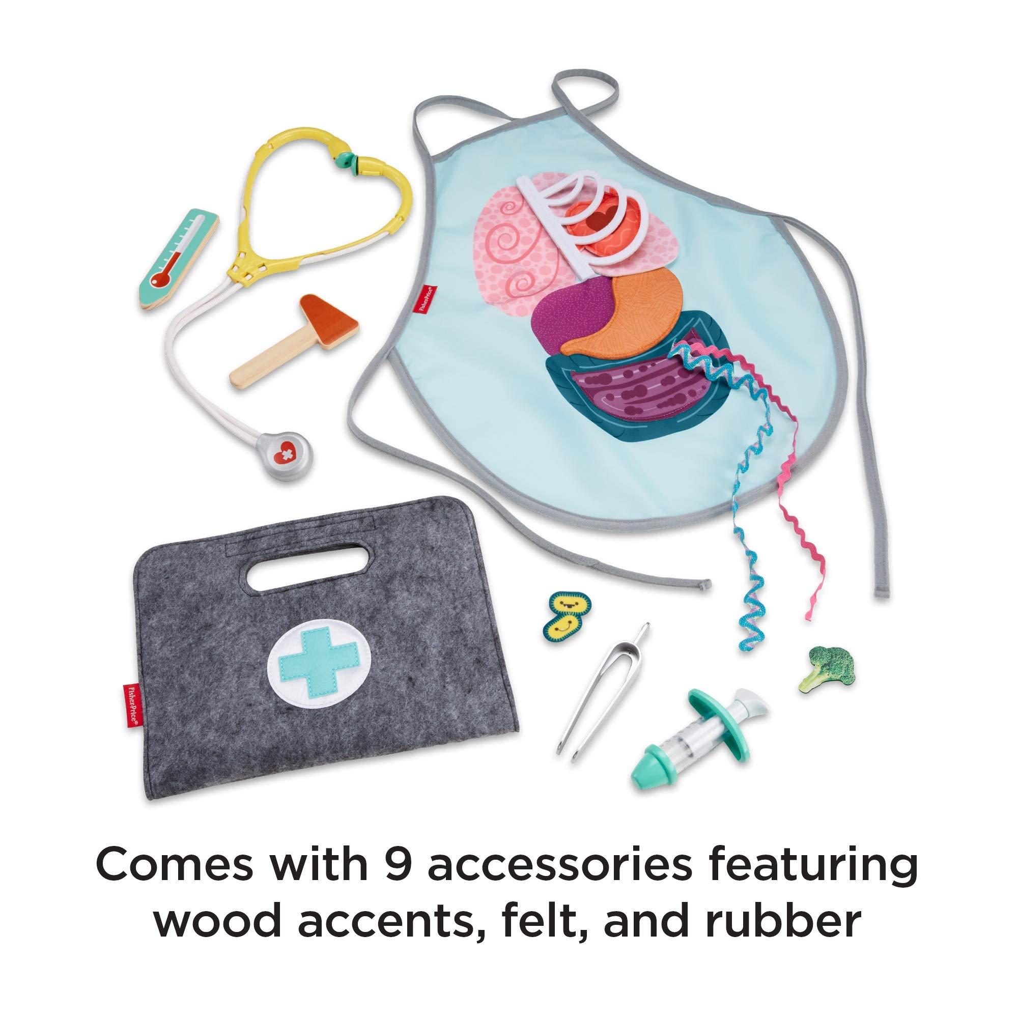 Fisher-Price Fisher-Price Preschool Toy Patient and Doctor Set, 7-Piece Dress Up Kit for Medical Pretend Play Kids Ages 3+ Years