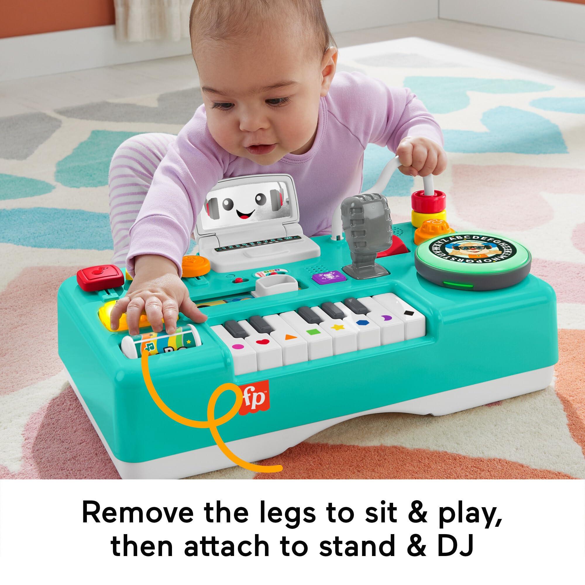 Fisher-Price Fisher-Price Baby & Toddler Toy Laugh & Learn Mix & Learn DJ Table with Music Lights & Activities for Developmental Play Infants Ages 6+ Months