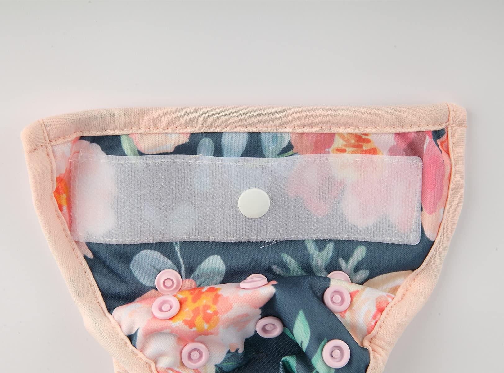 Sigzagor Newborn Baby Cloth Diaper Cover Nappy Hook and Loop (Flowers Deers)