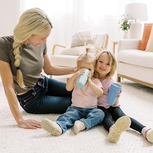 Dr. Brown's Dr. Brown's Milestones Cheers 360 Training Cup for Toddlers & Babies, Leak-Free Sippy Cup, Blue/Aqua, 10oz/300mL, 9m+, 2 Pack (Colors May Vary)