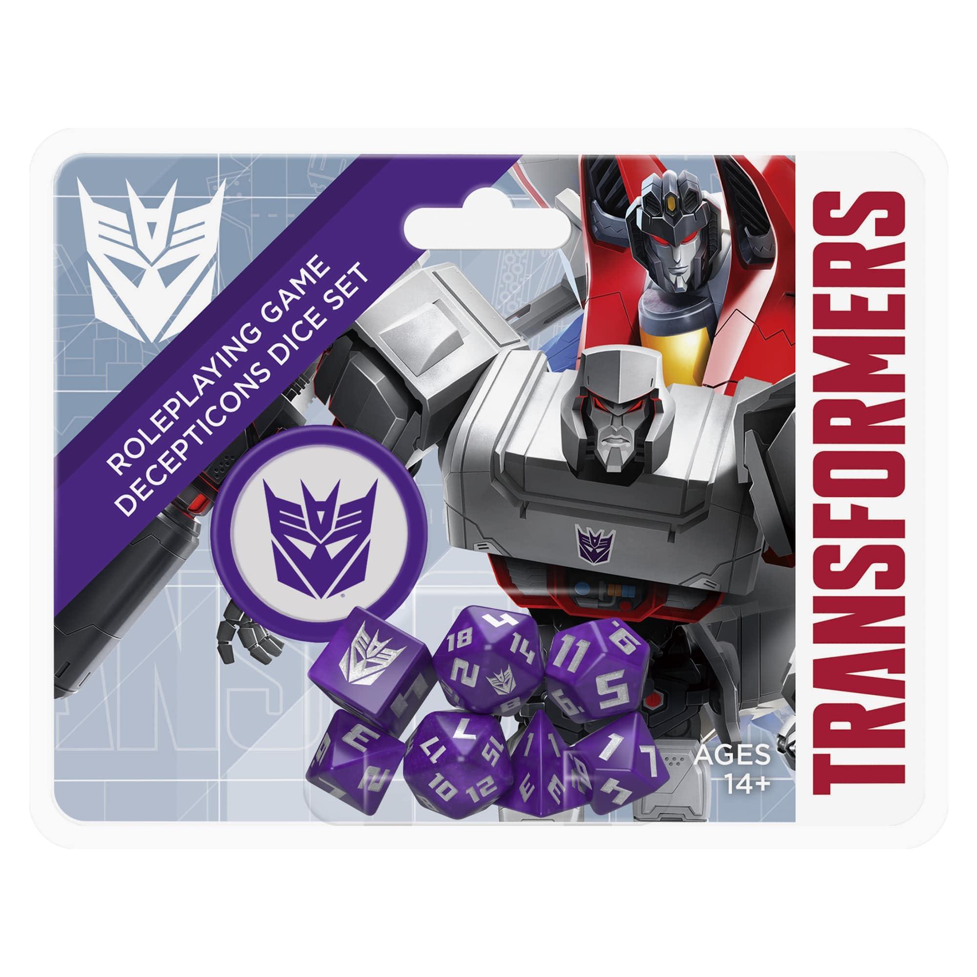 Renegade Game Studios Renegade Game Studios: Transformers RPG Decepticon Dice Set - 8 Pieces - Roleplaying Game Accessory, Designed for The Essence20 Roleplaying System