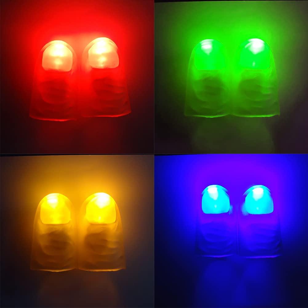 Surakey Surakey 2 Pcs Thumb Light Magic Finger Light Up Thumb Tips LED Finger Lamp Thumbs Light Party Magic Stage Tricks Performance Props Tool for Funny Toys - Blue