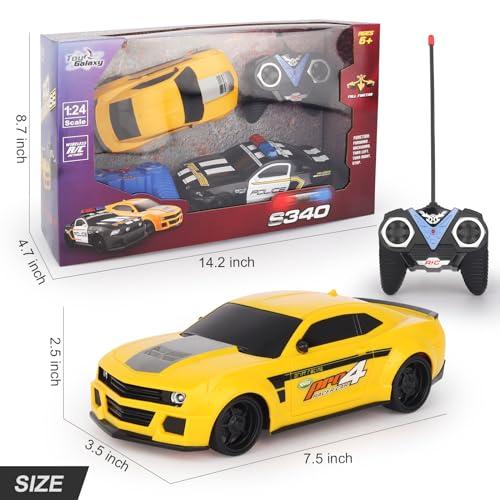 Haktoys Haktoys Amazing Set of Two RC Toy Vehicles: Remote Control Police Chase Set with Police Car and Sports Car - Simultaneous Action Fun for Kids Boys Girls!