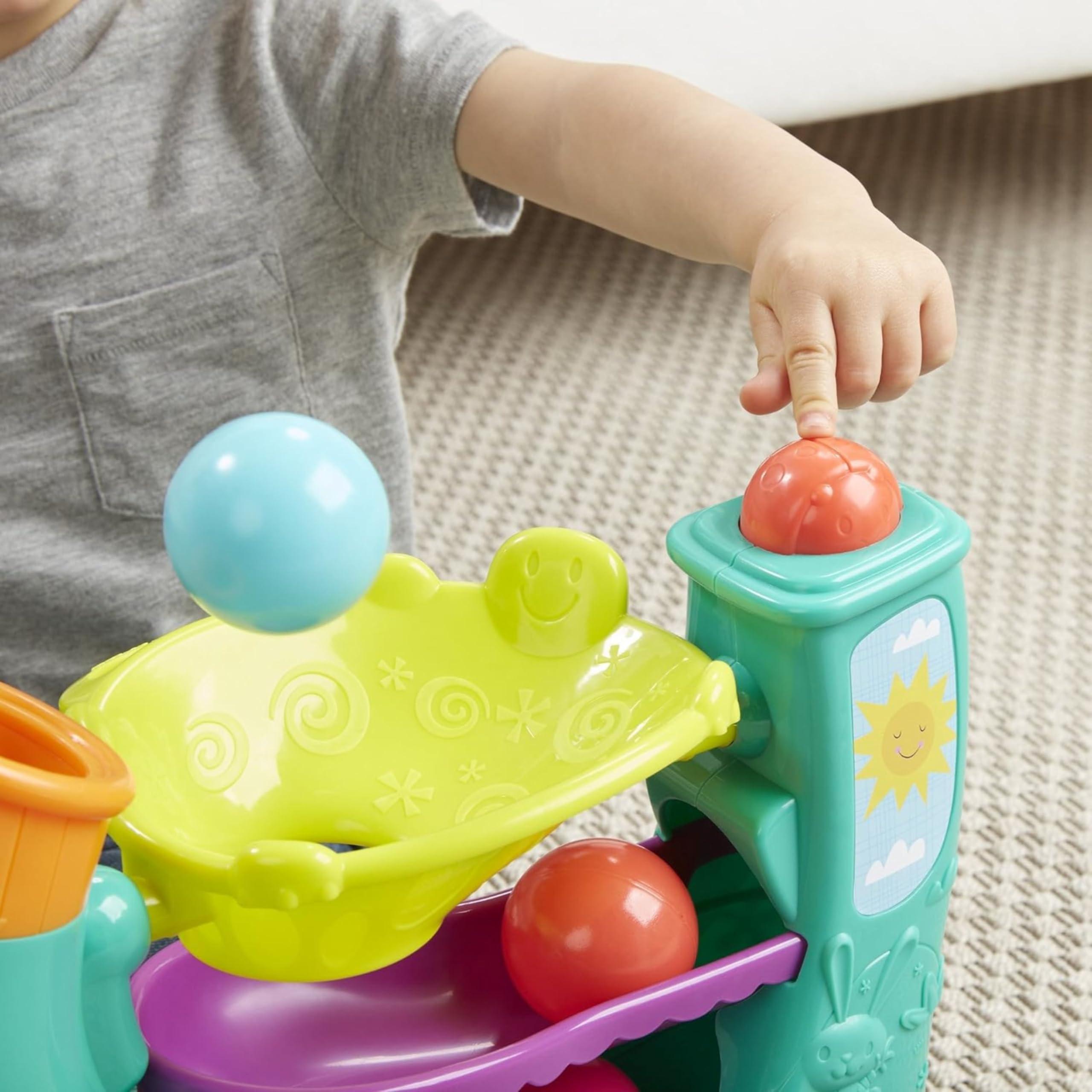 Hasbro Playskool Chase \'N Go Ball Popper Toy for Active Babies and Toddlers with 4 Colorful Balls For Boys Girls and Kids Ages 9, 10, 11, 12 Months and Up