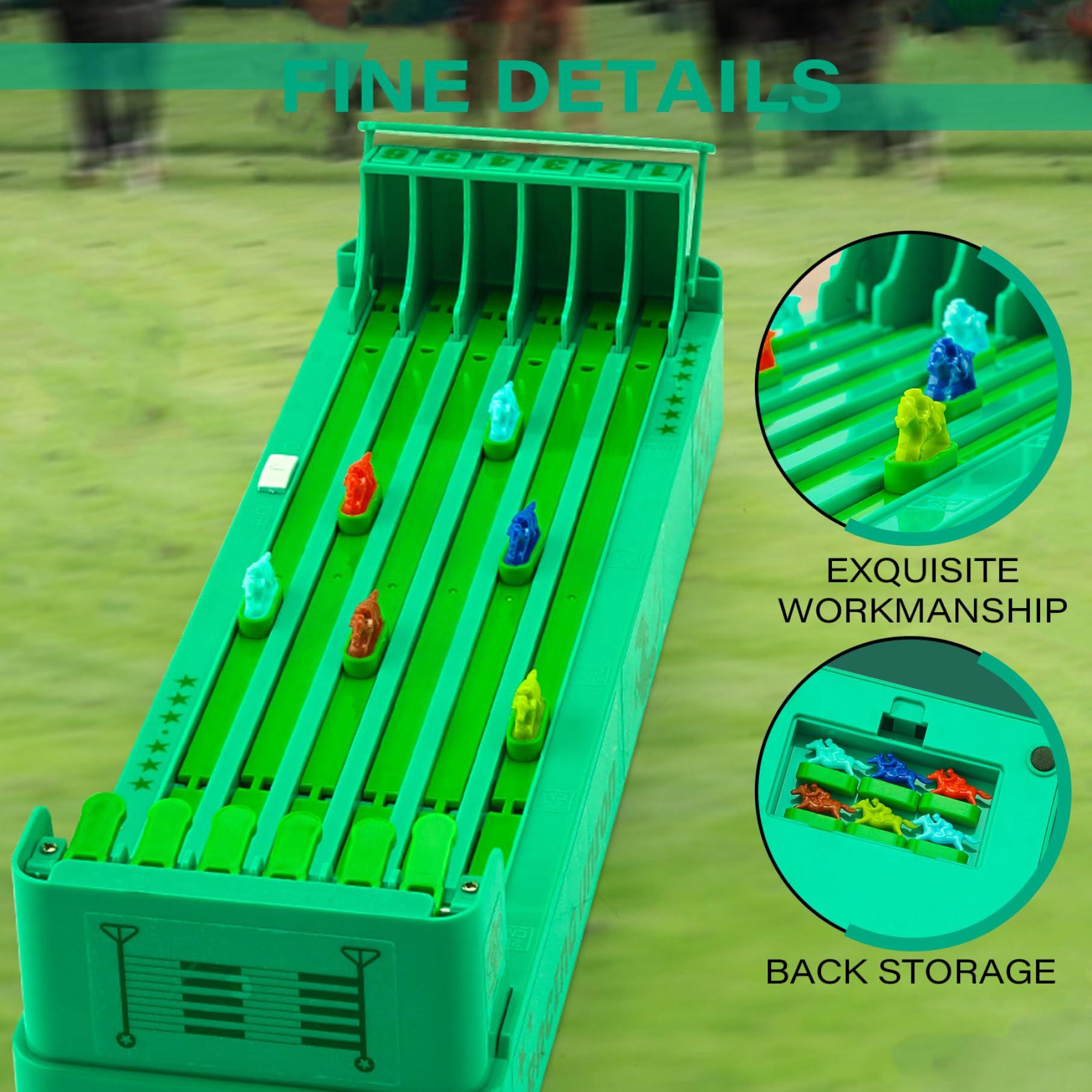 XUEYEGONGJI Horse Racing Game Electric Horse Racing Game, Multi-Players Interactive Horse Race Board Game with 6 Colorful Horse, Portable Racing Games for Bar Home Tabletop, Night Party, Birthday Gifts