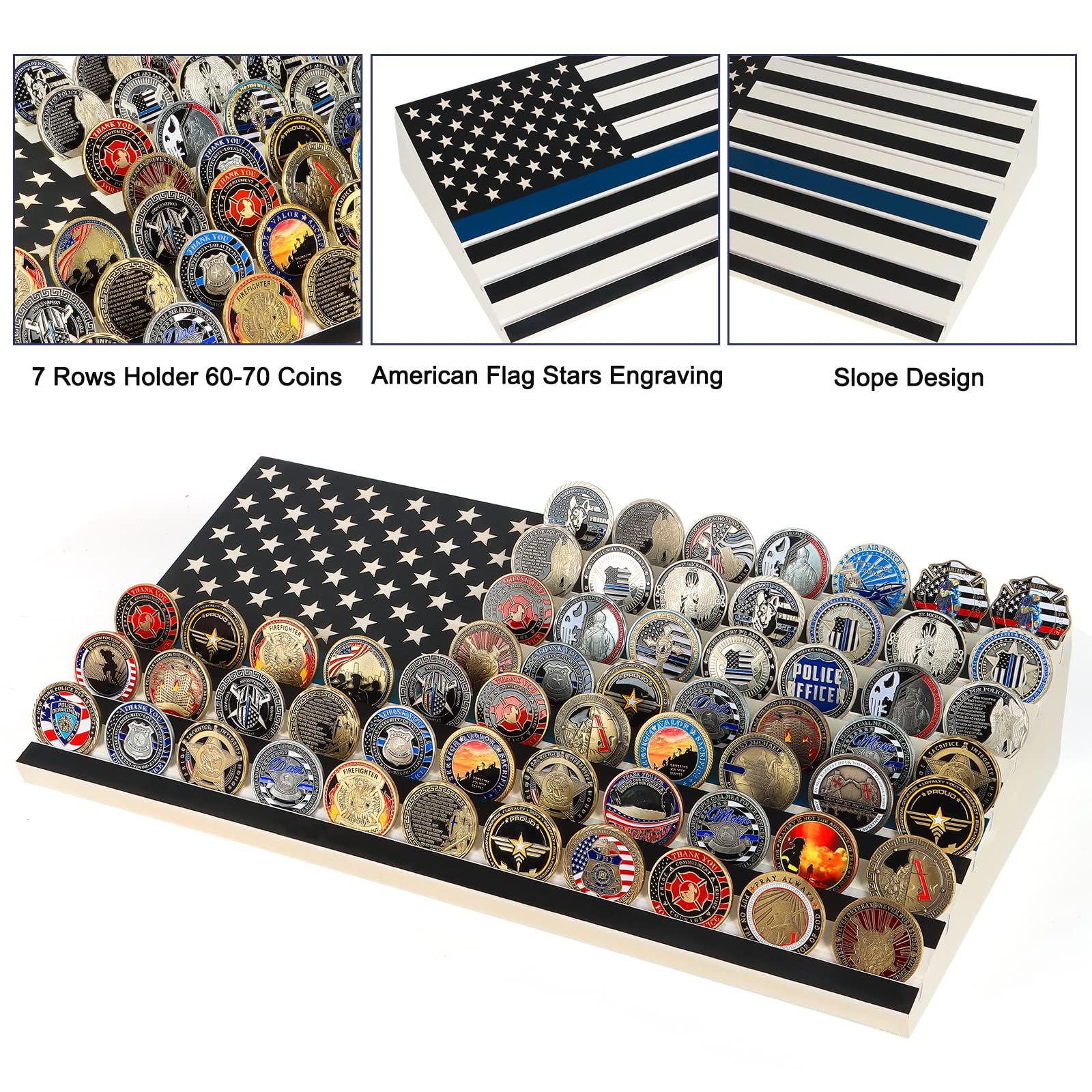 ASmileIndeep Flag case+ Challenge Coin Display