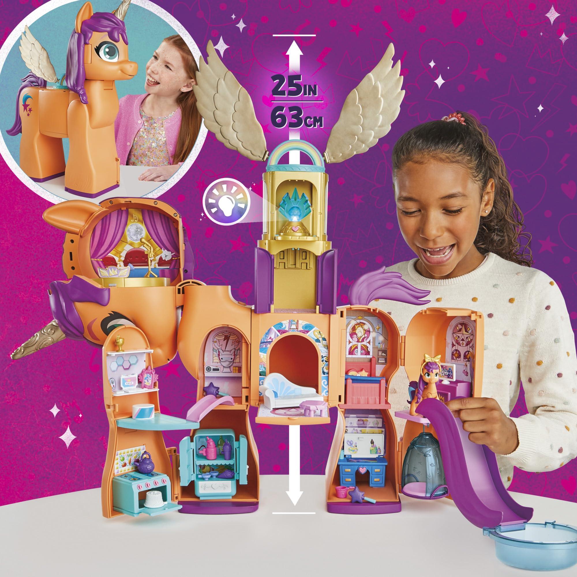 My Little Pony My Little Pony Sunny's 2-in 1 Playset, 25-Inch-Tall Transforming Doll with Figure and Accessories + Duracell Coppertop AAA Batteries 8 Count with Power Boost Ingredients (Bundle)