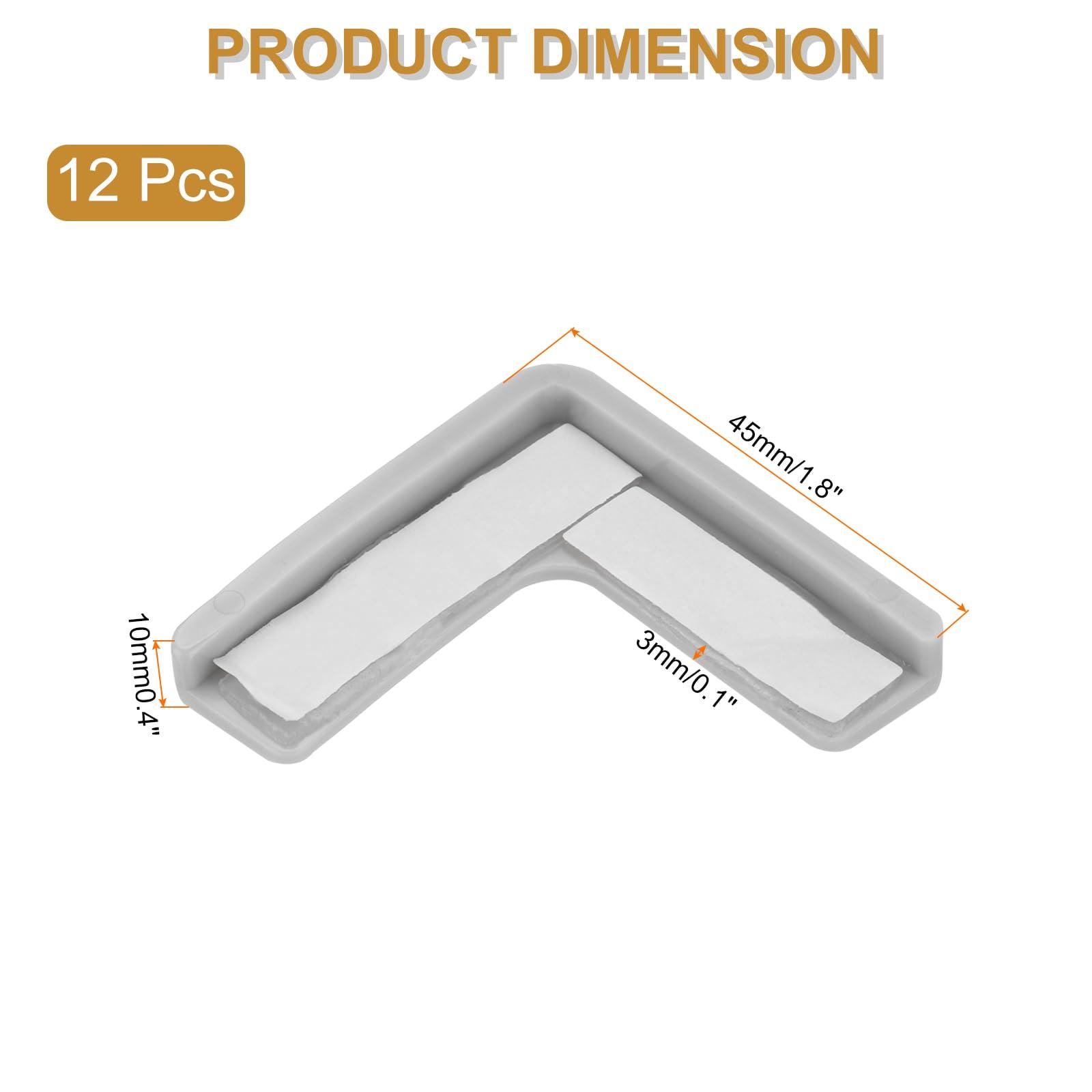 uxcell uxcell Corner Protectors, 12 Pcs Table Corner Protectors, Furniture Corner Guard and Edges Safety Bumpers for Table Edges and Sharp Corners (Grey)