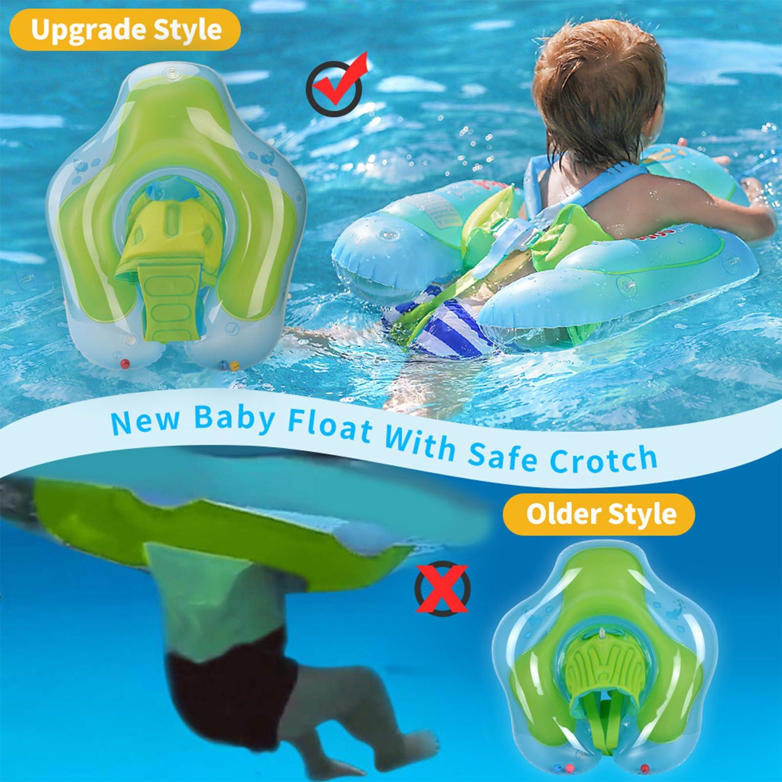 TIMZON Baby Pool Float with Canopy Infant Pool Float for Swim Baby Float with UPF50+ Sun Protection Canopy Baby Swimming Floaties for 3-6Month Adjustable Swim Floaties for Baby 6-12Month,Toddler Floaties1-3