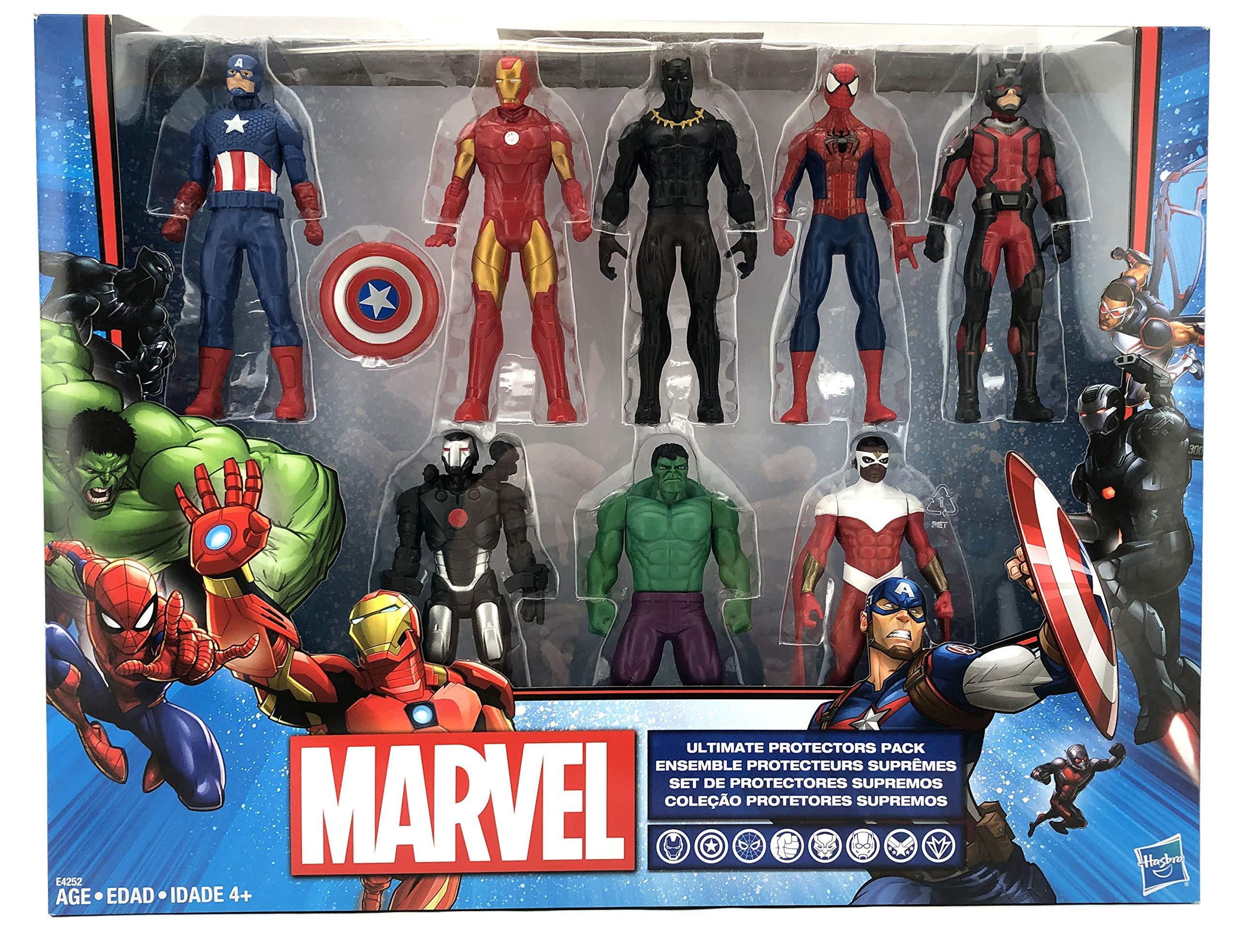 Transformers Marvel Avengers Action Figures - Iron Man, Hulk, Black Panther, Captain America, Spider Man, Ant Man, War Machine & Falcon! (8)