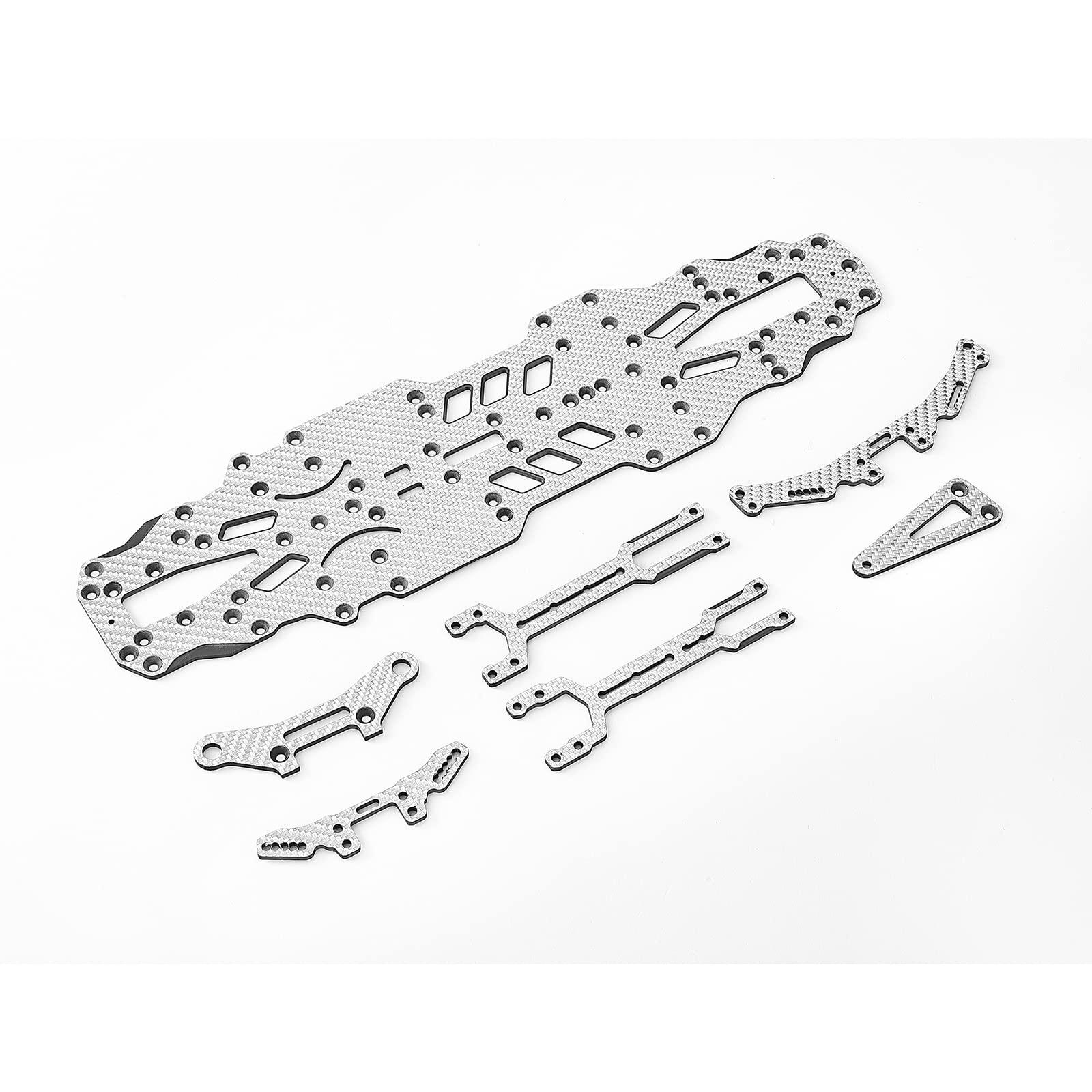 Gneric Carbon Fiber & Aluminum Upgrade Kit for for SNRC R3-G RC 1:10 Touring Car Silver SSG Version