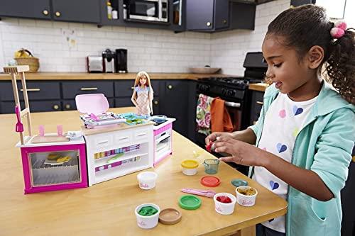 Barbie Barbie Careers Playset, Ultimate Kitchen Set with Blonde Chef Fashion Doll, Food Molds, 5 Dough Colors & 20+ Accessories, Lights & Sounds (Amazon Exclusive)