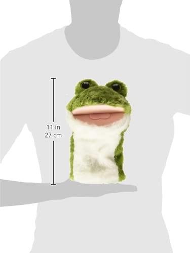 Aurora World Aurora Interactive Hand Puppet Frog Stuffed Animal - Storytelling Adventures - Playful Learning - Green 10 Inches