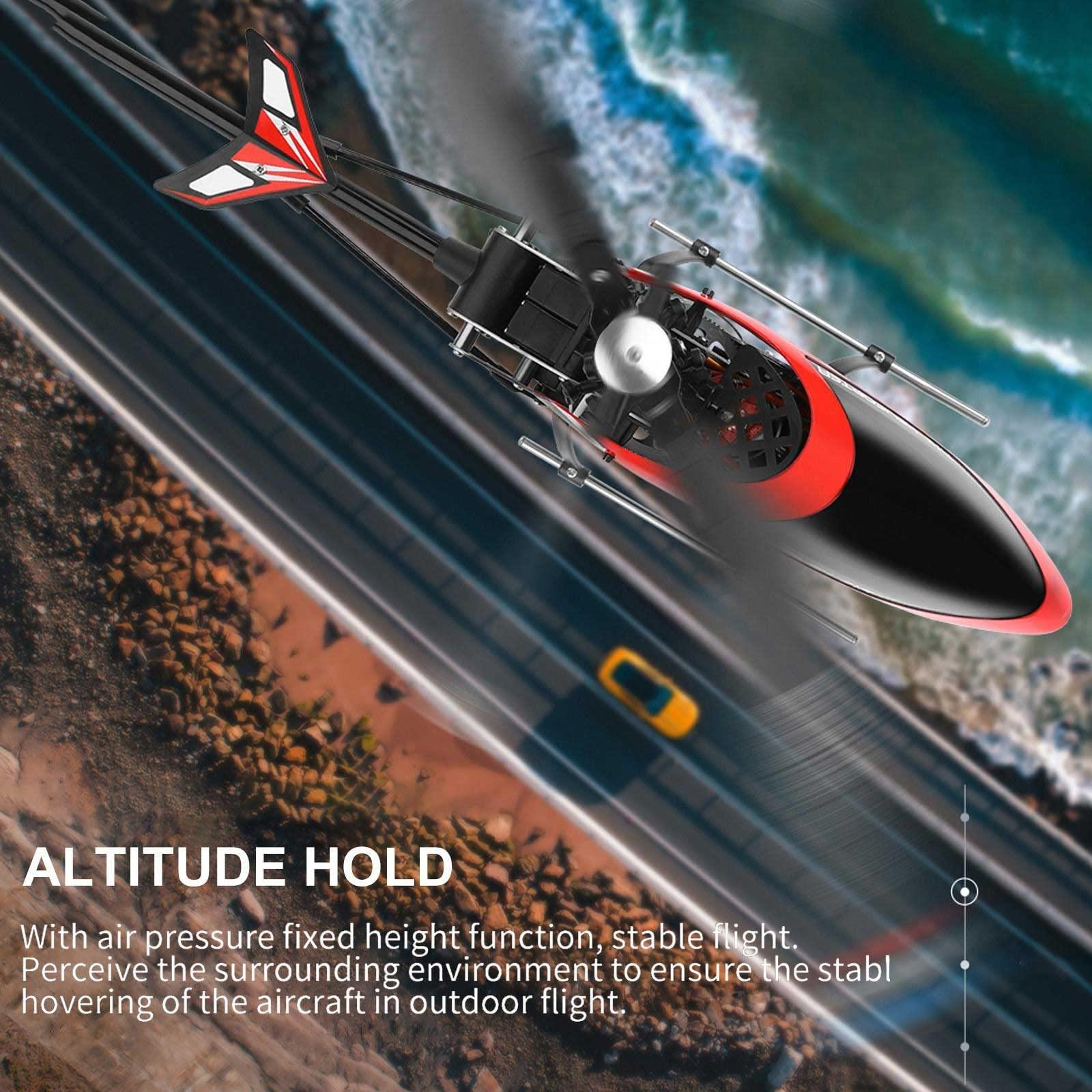 QIYHBVR QIYHBVR Remote Control Helicopters, 4CH RC Helicopter with Altitude Hold for Adults Kids Beginners, 2.4GHz Aircraft Indoor Flying Toy with Gryo, One Key Take Off/Landing