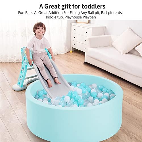 STARBOLO Ball Pit Balls Pack of 100 - BPA&Phthalate Free Non-Toxic Crush Proof Play Pit Soft Plastic Ball for 1 2 3 4 5Years Old Toddlers Baby Kids Birthday Pool Tent Party (2.17inches) image-3