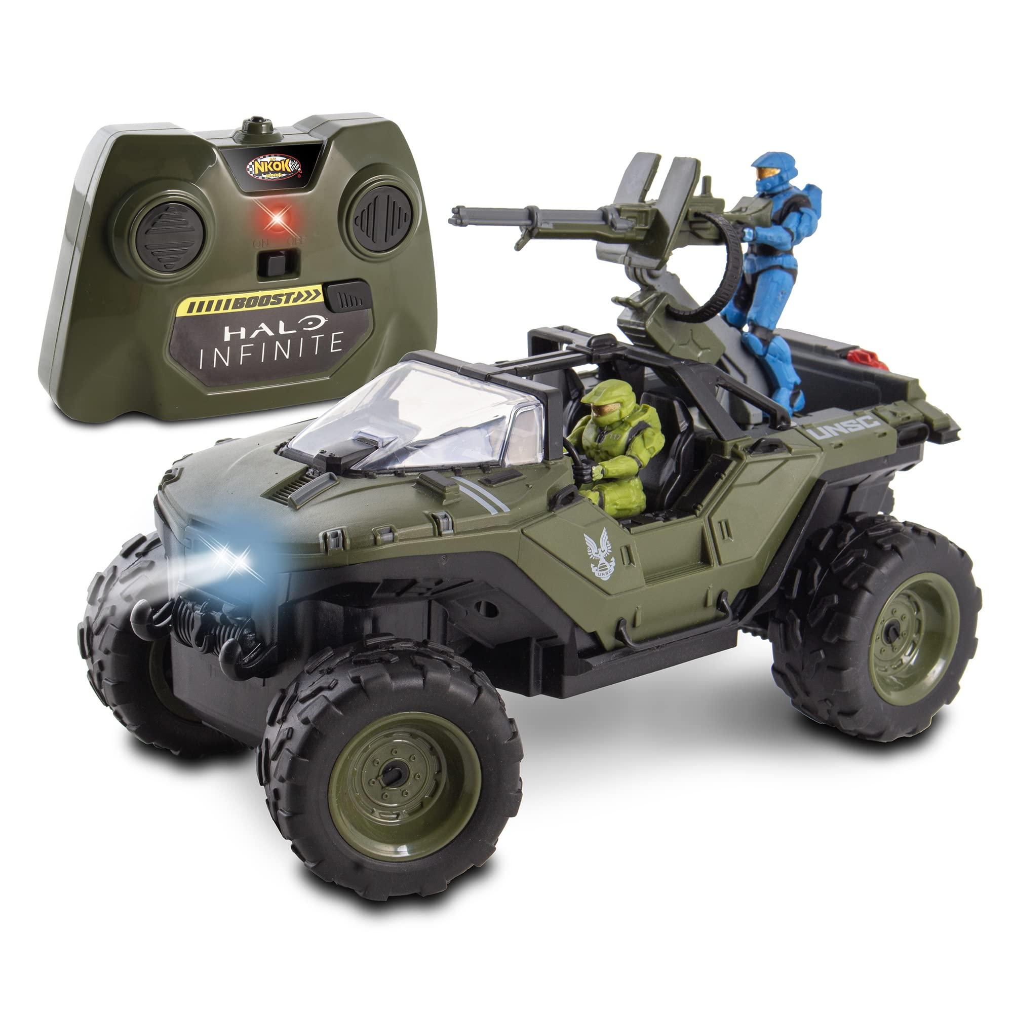 NKOK NKOK Halo Infinite RC: Battle Hog UNSC Warthog -W/Master Chief & Spartan, 2.4 GHz Radio Control w/Turbo Boost Vehicle
